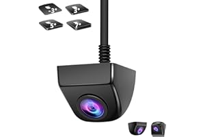 VTOPEK 【Immagine Sottosopra】Telecamera Retromarcia Auto Sottosopra Retrocamera Auto con 4 Distanziatore Regolabile Angoli 140° Grandangolo Visione Notturna IP69 Impermeabile Telecamera Universale CVBS-NTSC