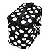 JACKY Wave Dot Case Makeup Double Cosmetic Hand Bag Tool Storage Toiletry (Black white)