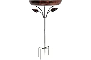 ANDIWA Abbeveratoio per uccelli da giardino, in metallo, per uccelli selvatici, per uccelli selvatici, per uccelli, mangiatoie, balcone, giardino