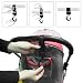 NuoYo Stroller Hook Can be 360-Degree Rotation Flexible Adjustment of Direction Maximum Weight 3kg 2 Pack Black