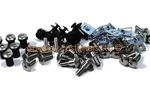 Speedy Fasteners Complete Stainless Steel Fairing Bolt & Hardware Kit For Fairings & Screen for Yamaha R1 2002-2003