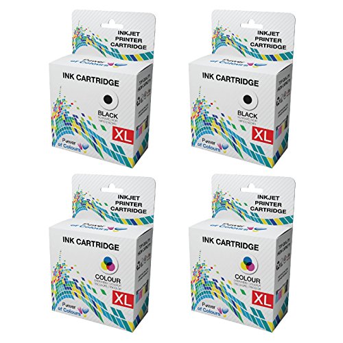 4 Compatible PG-540XL CL-541XL Cartouches d encre pour Canon Pixma MG2100 MG2150 MG2200 MG2250 MG3100 MG3150 MG3200 MG3250 MG3255 MG3500 MG3550 MG4100 MG4150 MG4200 MG4250 MX375 MX435 MX475 MX515 MX525 MX535 MX395--- 4-PACK  2 x NOIR  2 x COULEUR
