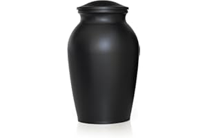 MAKEY'S Memorial Pet Cremation Urns for Dogs Ashes, Dog Keepsake Urns for Ashes, Black Pet Urn-Small