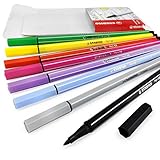 Estos bolígrafos proporcionan intensidad de color para líneas fuertes y grandes áreas lo que los hace perfectos para la escuela, universidad, profesionales de la oficina o artistas amateurs.