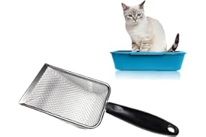 OGLYMRA Pelle à Litière pour Chat avec Poignée en Nettoyant, pelle a litiere chat, pelle à litière pour chat, Pelle à Sable Pelle à Tamis pour Chat, Animaux Domestiques