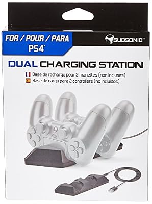 SUBSONIC - Station de recharge pour 2 manettes Playstation 4 / PS4 Slim / PS4 Pro - DUAL CHARGING STATION