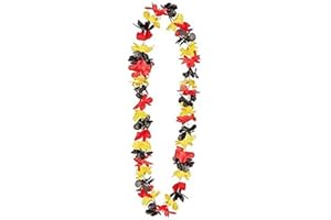 Boland 62034 – Chaîne hawaïenne Belgique 1 pièce Taille unique Jaune/noir/rouge Collier Allemagne Tricotore Football Viewing Public Fleurs, Accessoires Déguisement, Carnaval, Fête à thème