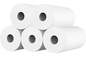 POHOVE 10 Rouleaux Appareil Photo Impression Papier Rouleaux Bois Blanc Pulpe Thermique Instantané Imprimé Recharge Pour Enfants Garçons Filles Students Cadeau
