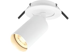 BOYIR Spots de Plafond Orientable & Pivotant Plafonnier LED Spot Blanc avec Douille GU10, Éclairage de Plafond LED avec anneau frontal amovible, Spot Led Encastrable pour Cuisine, Couloir, sans ampoules