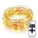 Produktbild Solarlichterkette, Vtin 100 LEDs, 33ft Warmweiß Lichterkette, IP65 Wasserdicht kupferdraht Licht, mit Fernbedienung Dekolichterkette für Weihnachten / Hochzeit / Party, Weihnachtsbeleuchtung