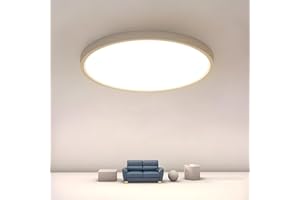 Osairous Plafonnier LED Ø30cm, 24W 2160LM Lampe De Plafond, IP44 Plafonnier Salle De Bain LED, 4500K Lumière chaude Luminaire Pour Chambre, Salle De Bain, Cuisine, Couloir, Balcon