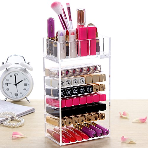 Lippenstiftständer für ca. 60 Lippenstifte Nagellackständer Mascaraständer Kosmetikständer Kosmetikaufbewahrung Lippenstifthalter Ständer Acrylständer Aufbewahrungsbox von der Marke MyBeautyworld24 - 4
