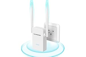 WONLINK Newest WiFi Extender Booster, 300Mbps WiFi Booster Wireless WiFi Extender, WiFi Range Booster WiFi Repeater Support Repeater/AP/Router Modes/Wired Connection, WPS Setup, UK Plug