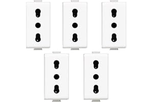 PATABIT 5X Presa Elettrica Biticino Matix Compatibile | Doppia Presa Elettrica 10A Compatibile Con AM5180 Bticino Matix (5, Presa Bivalente)