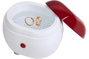 CAILIYA CAILI Máquina de Limpieza por Ultrasonidos, Máquina de Limpieza por Ultrasonidos Profesional, Máquina de Limpieza de Mini Joyas, Adecuada para Joyería, Gafas, Relojes, Anillos, Monedas, Dentaduras