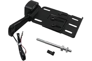HDBUBALUS Black Adjustable License Plate Side Mount Bracket with LED Light Fit for Harley Sportster 883 1200 48 XL 04-UP