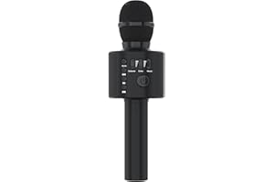 DRSYXCS Bambini Karaoke Microfono 3-in-1 Portatile Handheld Bluetooth Microfono Altoparlante Registratore con Voice Changer Singing Giocattoli per Ragazzi Ragazze Adulti Regalo di Compleanno di Natale