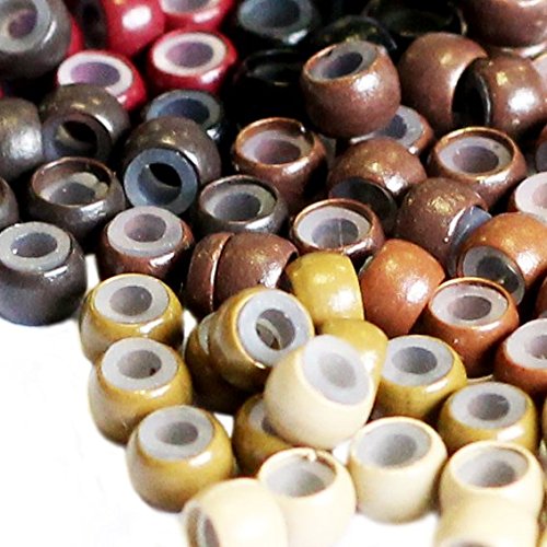 Silicone Lined Nano Rings Beads for use with Nano Tip Hair Extensions