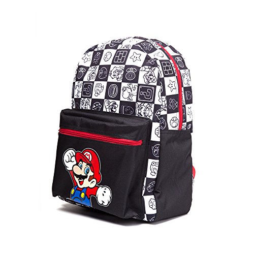 Ofertas para Bioworld NINTENDO Super Mario Bros. Jumping with All-over
Tiled Characters Backpack Mochila tipo casual, 42 cm, 15 liters, Negro
(Black) en Amazon