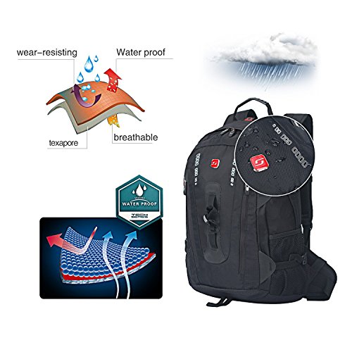 Wasserabweisender Laptoprucksack Gro  er Tagesrucksack f  r Freizeit  Alltag  Outdoor  Reisen  Schule  Arbeit BB4329MBK 