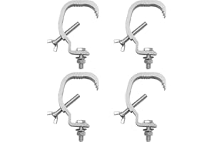 WANGCL Pince de lumière de scène en Fonte d'aluminium Robuste, Kit de Crochets de lumière de scène antidérapants pour projecteur DJ, Crochet de lumière à tête Mobile 4 pièces