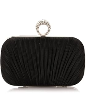 ERGEOB Damen Clutch Abendtasche Handtasche Clutch Kleine Satin Handgelenkstaschen Brauttasche
