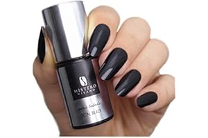 Mistero Milano, czarno-szary lakier hybrydowy do paznokci Total Black (1031), 6 ml. Trwałe lakiery dla profesjonalistów