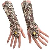 gothic armband mit ring Hergestellt aus vintage schwarzer Spitze, fingerless Design mit filigranem, verstellbarem Fingerring.