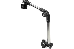 Fabater Umbrella Mount Holder, Stainless Steel Wheelchair Bicycle Mount Holder, 360° Swivel Connector, Adjustable Bike Baby Stroller Wheelchair Sunny Rain Umbrella Stand Extension Holder