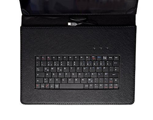 XIDO DEUTSCH QWERTZ Tastatur für Tablet Pc 25,7 cm (10,1 Zoll) (Case, Ledertasche, 1GB RAM, Tasche Mini USB) standfuß Android Schutzhülle Kunstleder - 3
