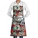 Produktbild Fsrkje Wicked Witch Skull Chef Kitchen Cooking Aprons BBQ Bib Apron with Pockets for Women Men