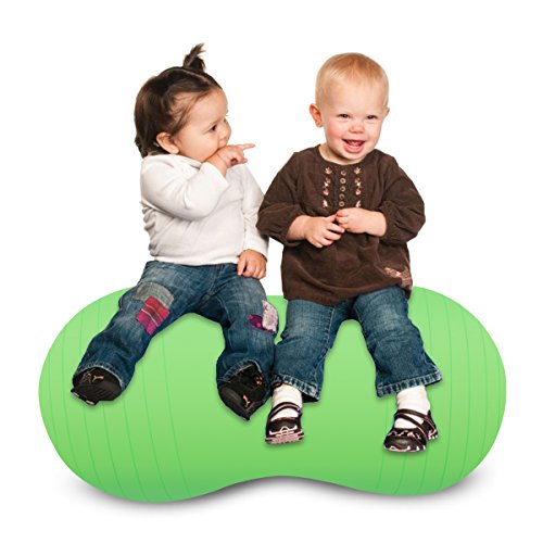 Peanut Ball Gymnastikball Therapie Rolle Physioroll Physio Rolle Seat Ball Erdnussball Fitnessball inkl. Pumpe, TRIDEER 2000lbs Maximalbelastbarkeit Anti-Burst. Als Geburtsball, für physikalische Therapien, Yoga, Fitness, Übungen, zur Stärkung der Muskulatur und sogar für das Hundetraining kann er eingesetzt werden. (Größen: 45cm / 50cm Farben: schwarz / grün) - 2