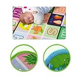 EMOTREE 200x180cm Baby / Kinder Spieldecke Krabbeldecke Spielmatte Spielteppich Bauernhof + Wörte - 6