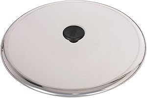 Quttin | Tapa Gira Tortillas 31 cm de Acero Inoxidable Resistente y Fácil de Limpiar con Pomo Anti-quemaduras - Tapa Gira Tortillas Diseño Resistente y Duradero