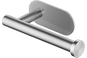 Fodlon Portarrollos Papel Higiénico, Portarrollos baño Autoadhesivo 304 Acero Inoxidable Soporte de Papel Adhesivo Sin Taladro Portarrollos para WC Baño Cocina