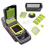 Schnell, einfach zu bedienen, schneiden Sie Obst, Kartoffeln und Gemüse schnell und einfach in gleichmäßige Scheiben, zerkleinert und gewürfelt.