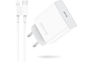 Caricatore for iPhone, 20W Caricabatterie Rapido con 2M Cavo for iPhone 14 13 12 11 Pro Max Plus XS XR SE iPad Fast Charger Caricabatteria USB C Spina Alimentatore Presa Carica Muro Ricarica Emberify.