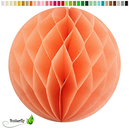 10 Wabenbälle 15cm Set ( apricot - lachs 720 ) // Waben Ball Hänge Deko Ballons Laternen Wabenball Dekoration Bälle Pompons Papier Party Hochzeit