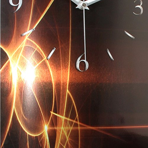 Kreative Feder Abstrakt Alu Designer Wanduhr Funk Funkuhr modernes Design *Made in Germany WAG062F - 3