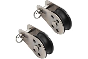 AYVRUOP 2 Pezzi Carrucola a Vela,Resistente Puleggia a Perno Rimovibile, Carrucola Palestra 304 Inox,Carrucola Per Sollevamento Per Kayak, Canoe, Fabbriche, Edifici