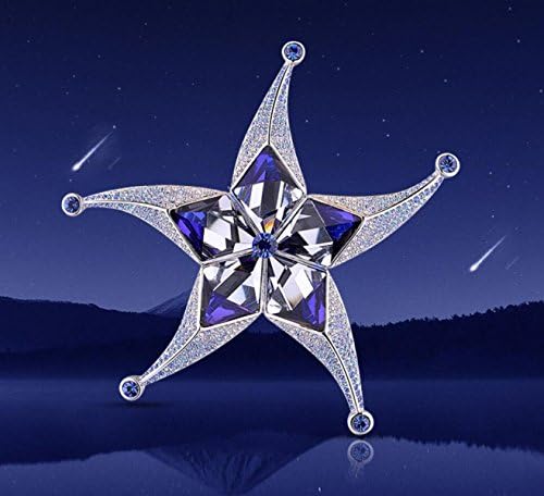 High-end Brooch Men's And Women's Shiny Pin With Swarovski Elements Crystal Brooch Women Stars Accessories Coats Coats Fashion,OneColor-OneSize