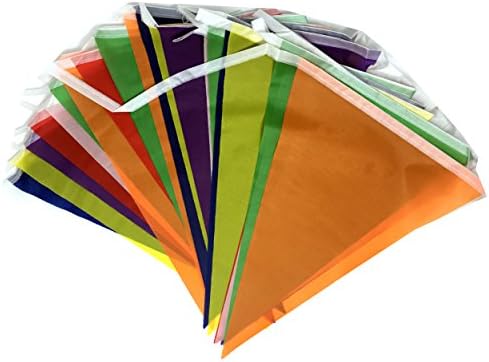 25 Flag Rainbow Bunting 7m Long Party Decorations by Laeto Home