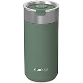 Quokka BOOST LEMON LIME - Verre Thermique Acier Inoxydable 400ml Pour Café & Thé Mug Voyage Anti-goutte