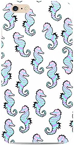 Seahorse turquoise pink pastel plastic case cover For Apple iPhone Glitter Heart Confetti (Iphone 5 & 5s)