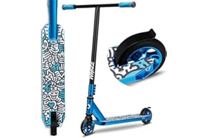 LIONELO Whizz Trottinette pour Enfants, Stunt Scooter, Freestyle, lger en Aluminium, Roues de 110 mm, Roulements Robuste et Haute Qualité, Résistante aux Acrobaties, Guidon Large