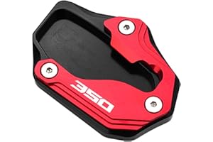 LLIDFONK Für Honda ADV350 Forza 350 NSS350 NSS 350 Aluminium Motorrad Zubehör Ständer Fuß Seitenständer Vergrößertes Pad Stützpad (Rot)