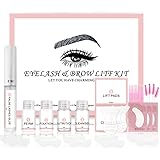2 In1 Eyelash and Brow Lamination Kit,Professional Eyelash Eyebrow Lift Kit,DIY Perm Kit for Lashes Brows,Semi-Permanent Curl