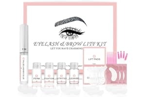 LUCOSS Eyelash Perming Kit Eyebrow Lifting Kit 2-en-1,Kit Rehaussement de cils, Lash Lift Pour Curling Des Cils,Eyebrow Perming Kit Perming Brow Lift Set Eyebrow Lamination Kit 3D Eyebrow