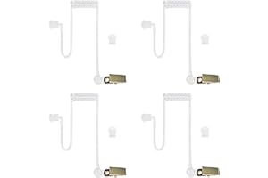 HYSHIKRA Sostituzione Covert Acoustic Air Coil Audio Tube Compatibile con Retevis Motorola Kenwood Baofeng Walkie Talkie, con Clip, Auricolare di Sicurezza (4 pezzi, Trasparente)