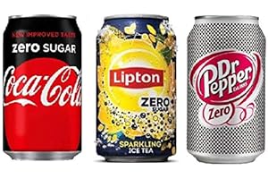 DR. PEPPER Zuckerfrei Paket: 72 Einweg-Dosen 0,33L (24 x Cola Zero 24 x Lipton Ice Tea Sparkling Zero 24 x Pepper Zero) inkl. gratis FiveStar Kugelschreiber